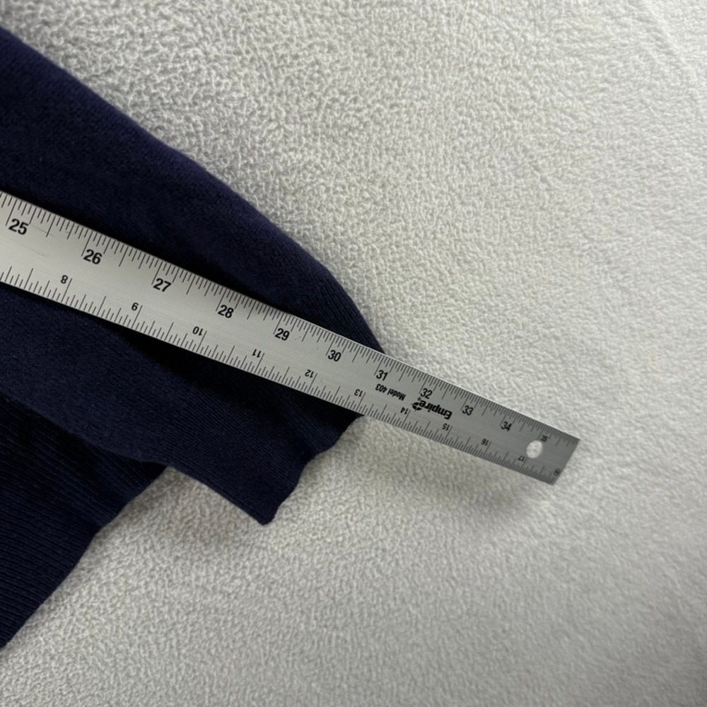 Ralph Lauren Cardigan Sweater Mens XL Navy Blue Elbow Patch Merino Wool V-Neck - Picture 5 of 10